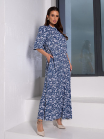 Сукня максі ISSA Plus модель 14656_синий Фото