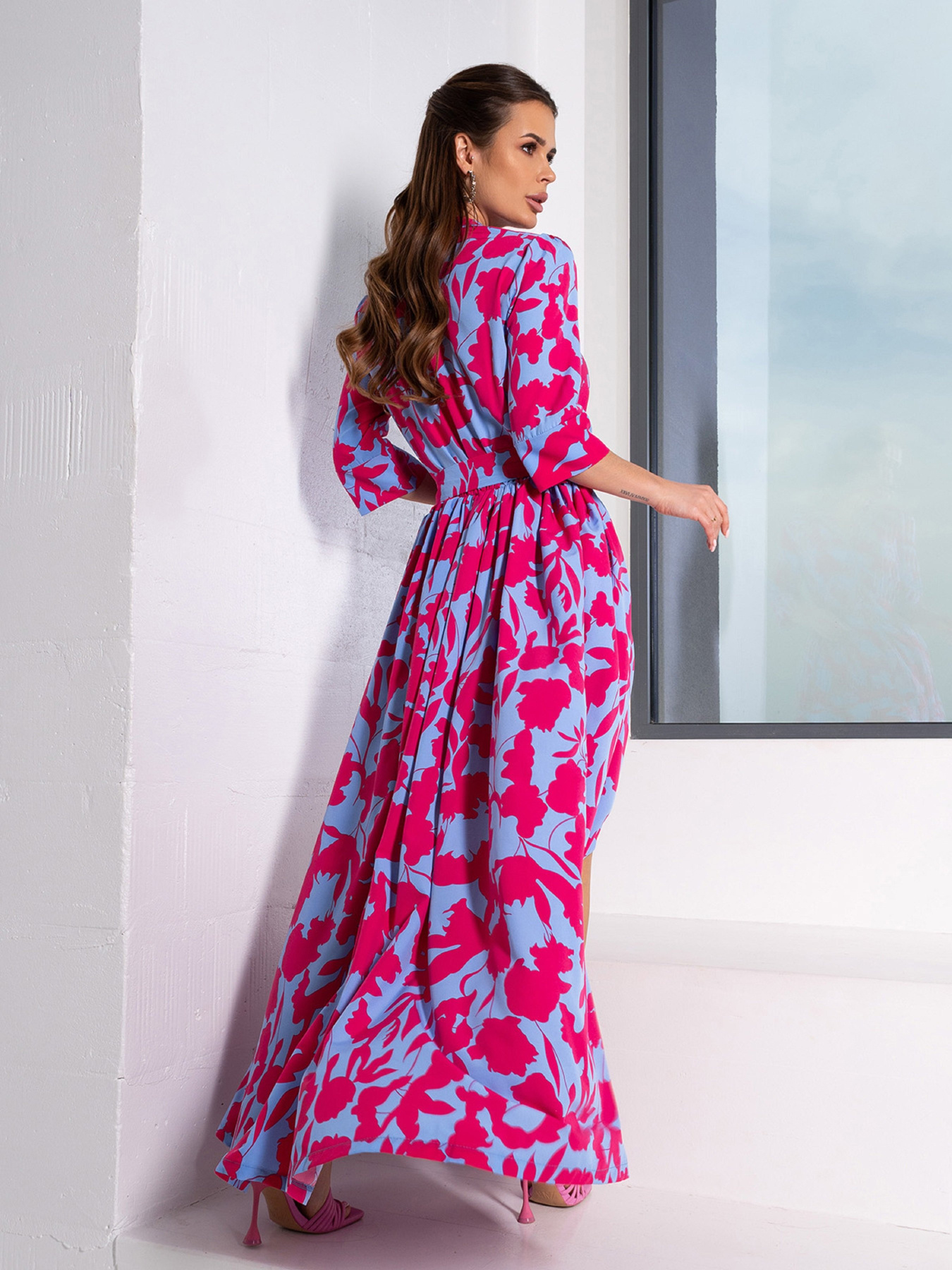 Платье макси ISSA Plus модель 14661_голубой Платье макси ISSA Plus модель 14661_голубой Фото