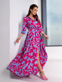 Платье макси ISSA Plus модель 14661_голубой Платье макси ISSA Plus модель 14661_голубой Фото