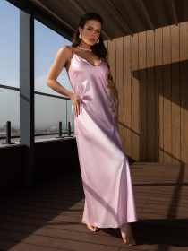 Платье макси ISSA Plus модель 14663_розовый Фото