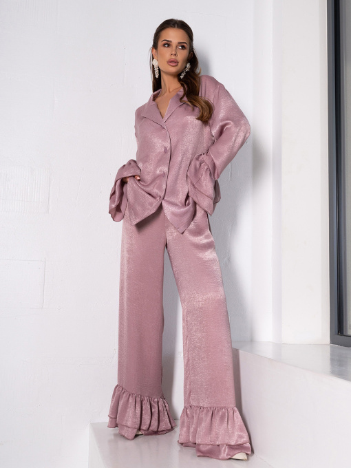 Костюм ISSA Plus модель 14664_темно_розовый Фото