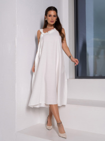 Сарафан ISSA Plus модель 14666_молочный Сарафан ISSA Plus модель 14666_молочный Фото