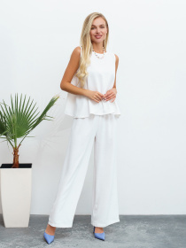 Повседневный костюм ISSA Plus модель 13451A_белый Фото