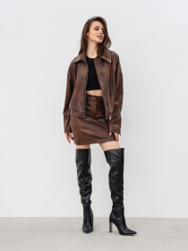 Юбка мини Romashka Шоколадний брауні модель 206026502061 Фото