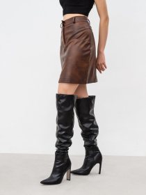 Юбка мини Romashka Шоколадний брауні модель 206026502061 Юбка мини Romashka Шоколадний брауні модель 206026502061 Фото