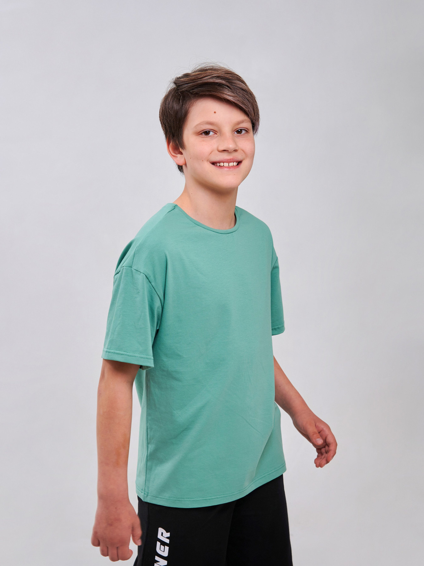 Футболка SMIL модель smil_110781-zeleno-seryj Фото