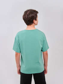 Футболка SMIL модель smil_110781-zeleno-seryj Фото