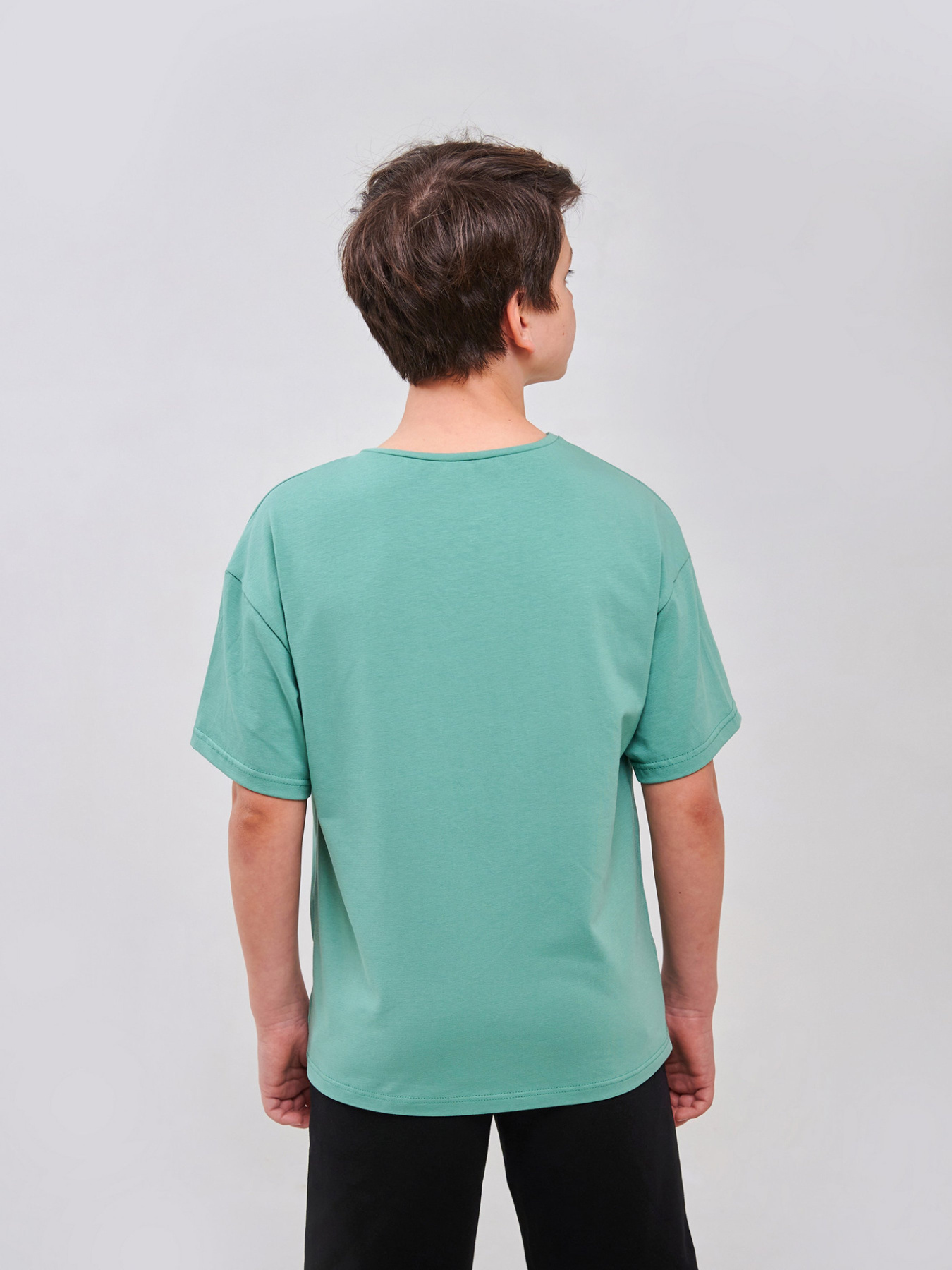 Футболка SMIL модель smil_110781-zeleno-seryj Фото