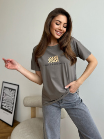 Футболка ISSA Plus модель WN20-605_темно_серый Футболка ISSA Plus модель WN20-605_темно_серый Фото