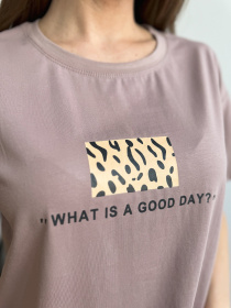 Футболка ISSA Plus модель WN20-605_темно_бежевый Фото