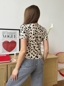 Футболка ISSA Plus модель WN20-607_светло_бежевый Фото