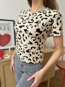 Футболка ISSA Plus модель WN20-607_светло_бежевый Футболка ISSA Plus модель WN20-607_светло_бежевый Фото