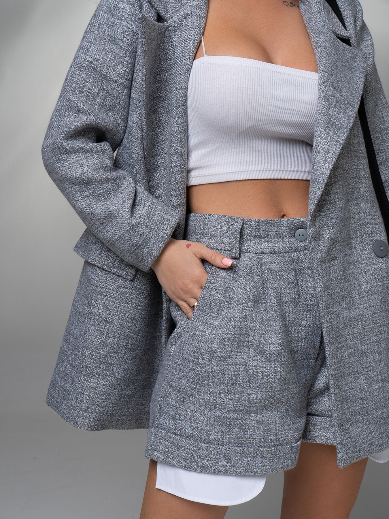 Костюм ISSA Plus модель 14622_серый Фото