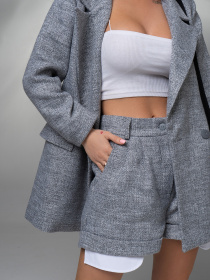 Повседневный костюм ISSA Plus модель 14622_серый Повседневный костюм ISSA Plus модель 14622_серый Фото