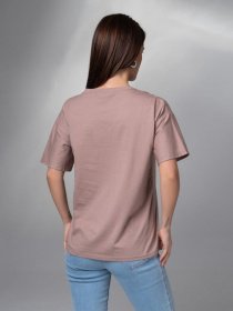 Футболка ISSA Plus модель WN20-617_темно_бежевый Футболка ISSA Plus модель WN20-617_темно_бежевый Фото