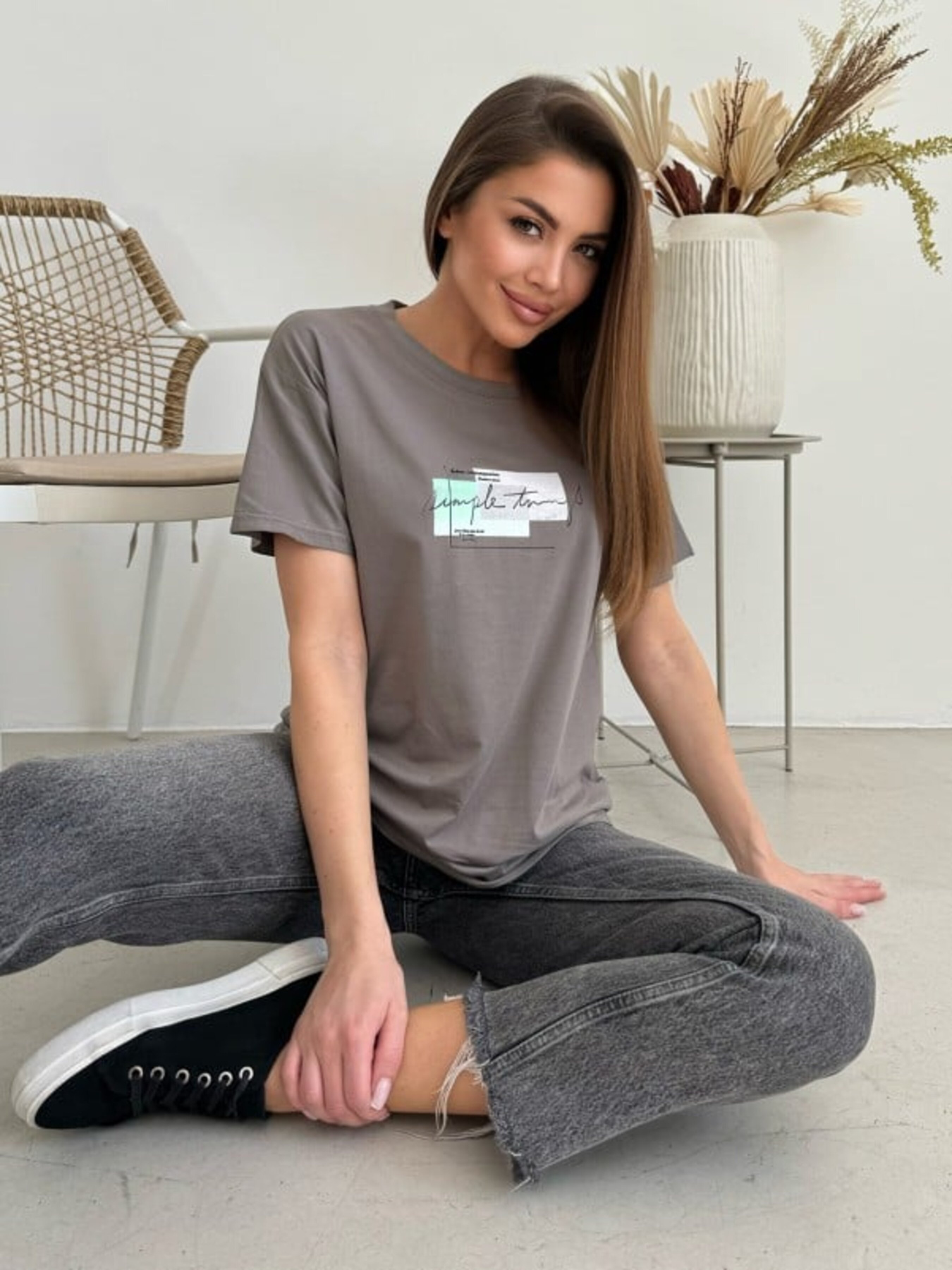 Футболка ISSA Plus модель WN20-621_темно_серый Фото