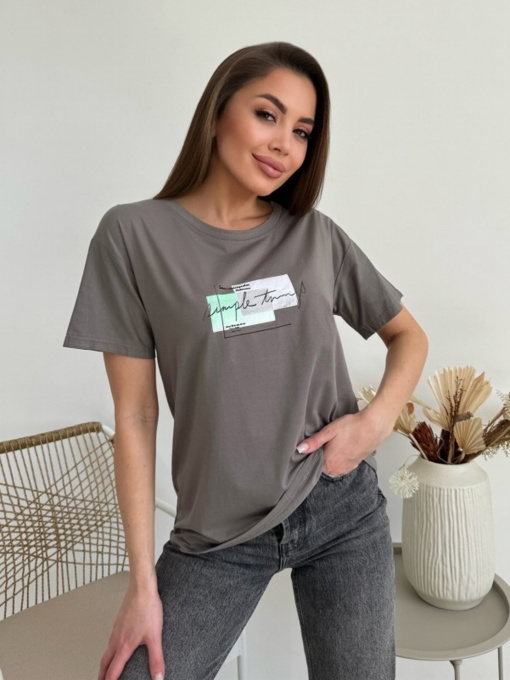 Футболка ISSA Plus модель WN20-621_темно_серый Фото