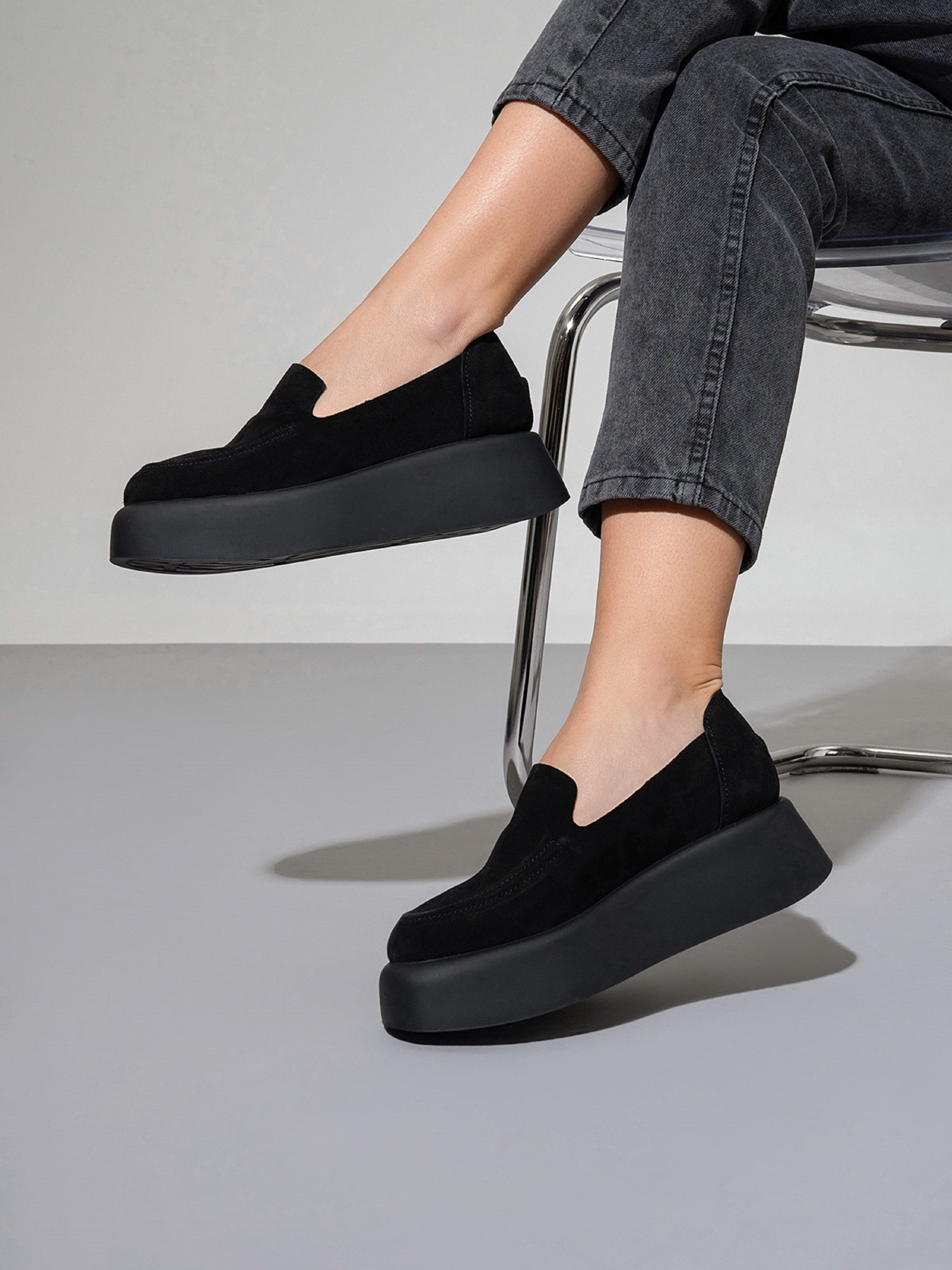 Лоферы ISSA Plus модель OB2-468_черный Фото