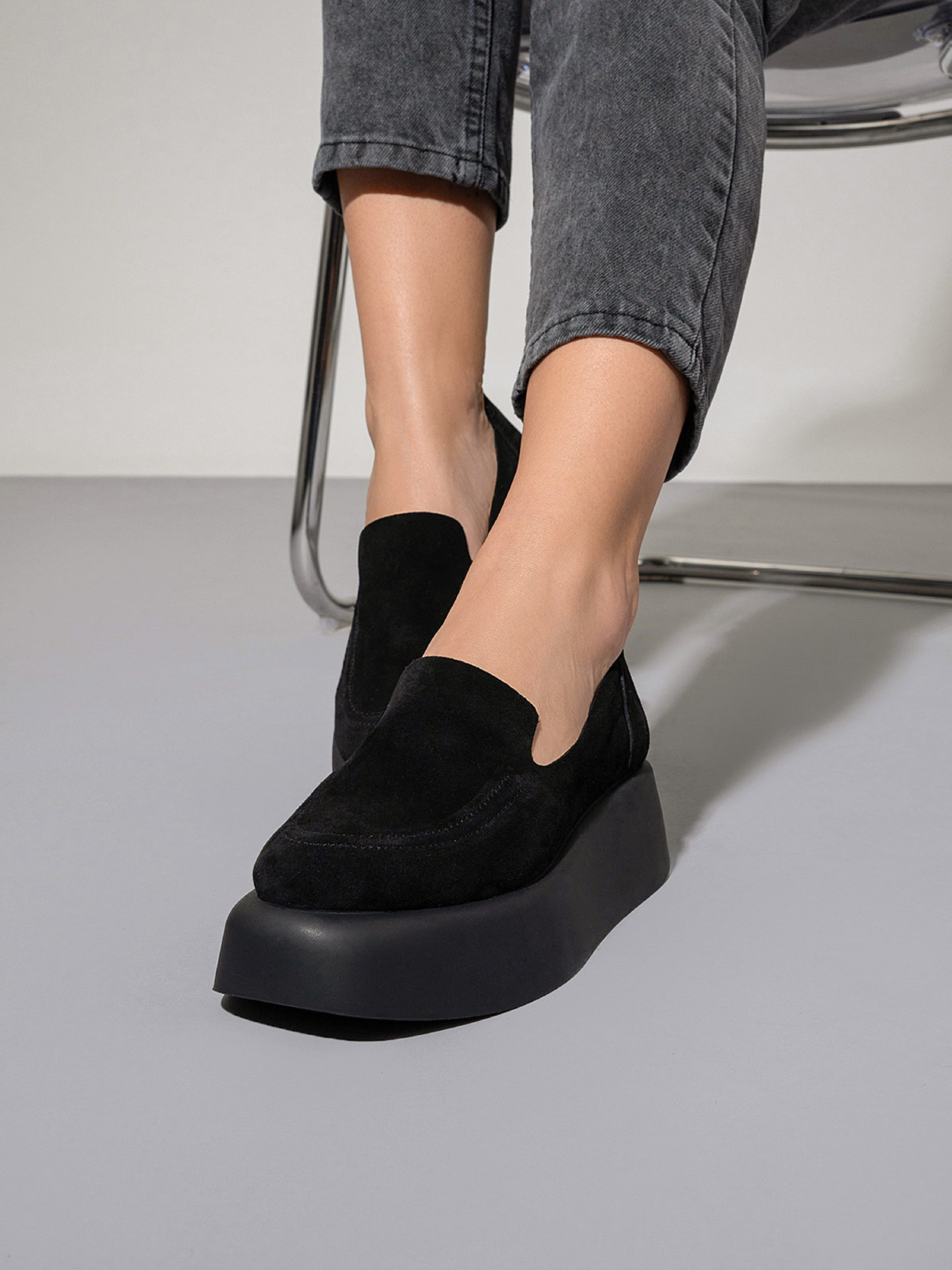 Лоферы ISSA Plus модель OB2-468_черный Фото