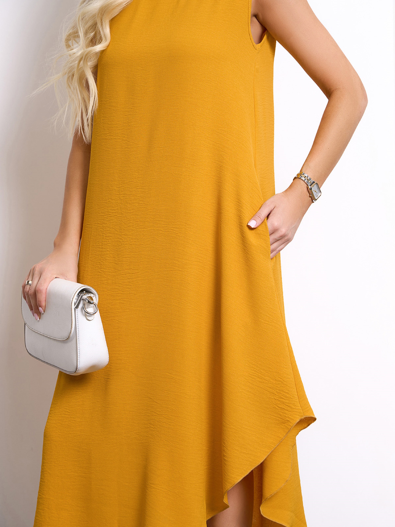 Сарафан ISSA Plus модель 10800A_горчичный Фото