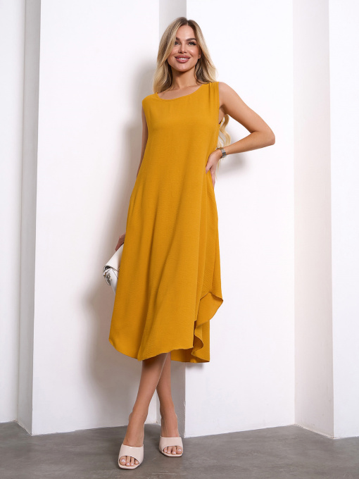 Сарафан ISSA Plus модель 10800A_горчичный Фото