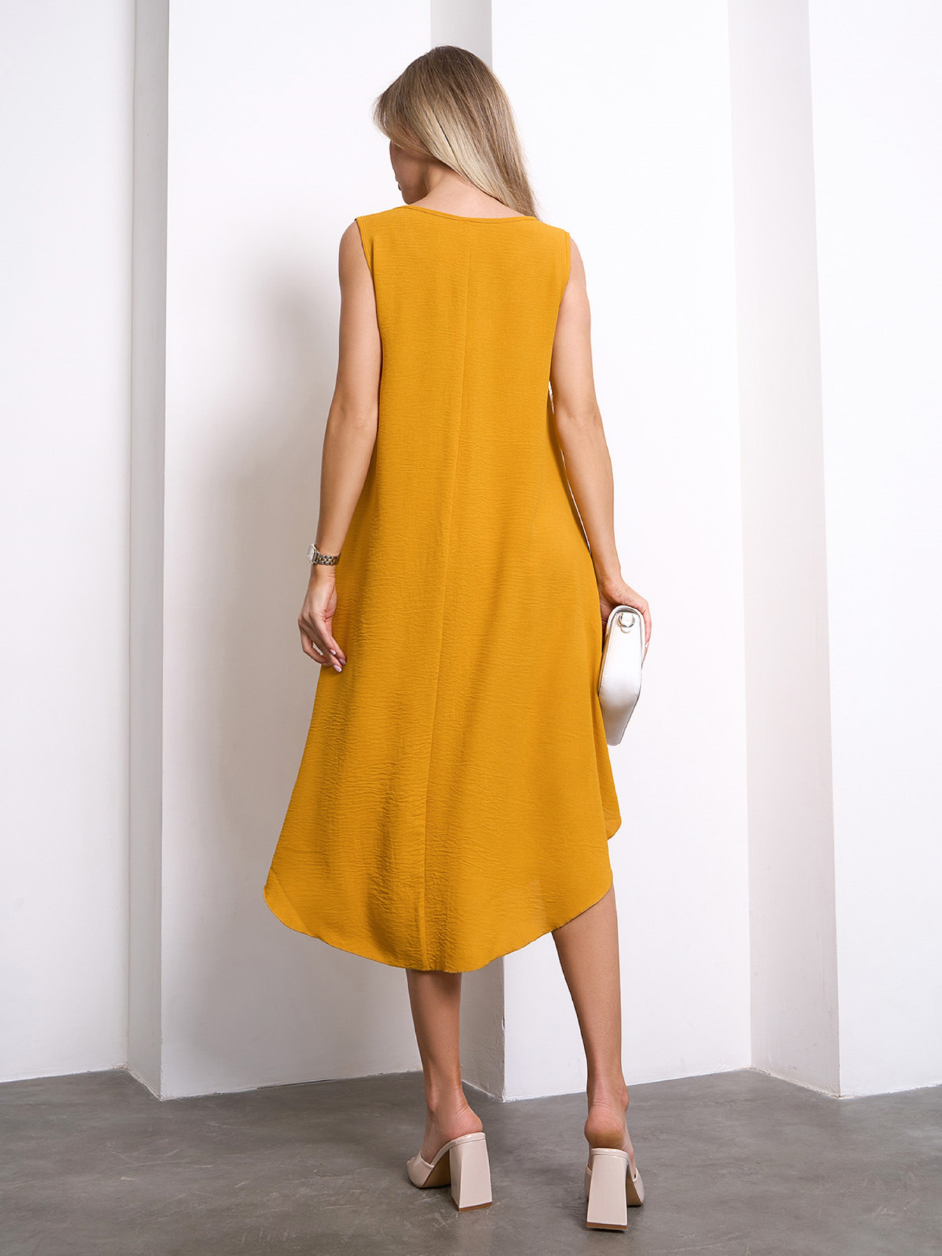 Сарафан ISSA Plus модель 10800A_горчичный Сарафан ISSA Plus модель 10800A_горчичный Фото