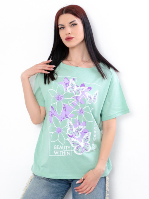 Футболка Носи своє модель 8127-001-33-1-m-qtno-zelenij-kvti Фото