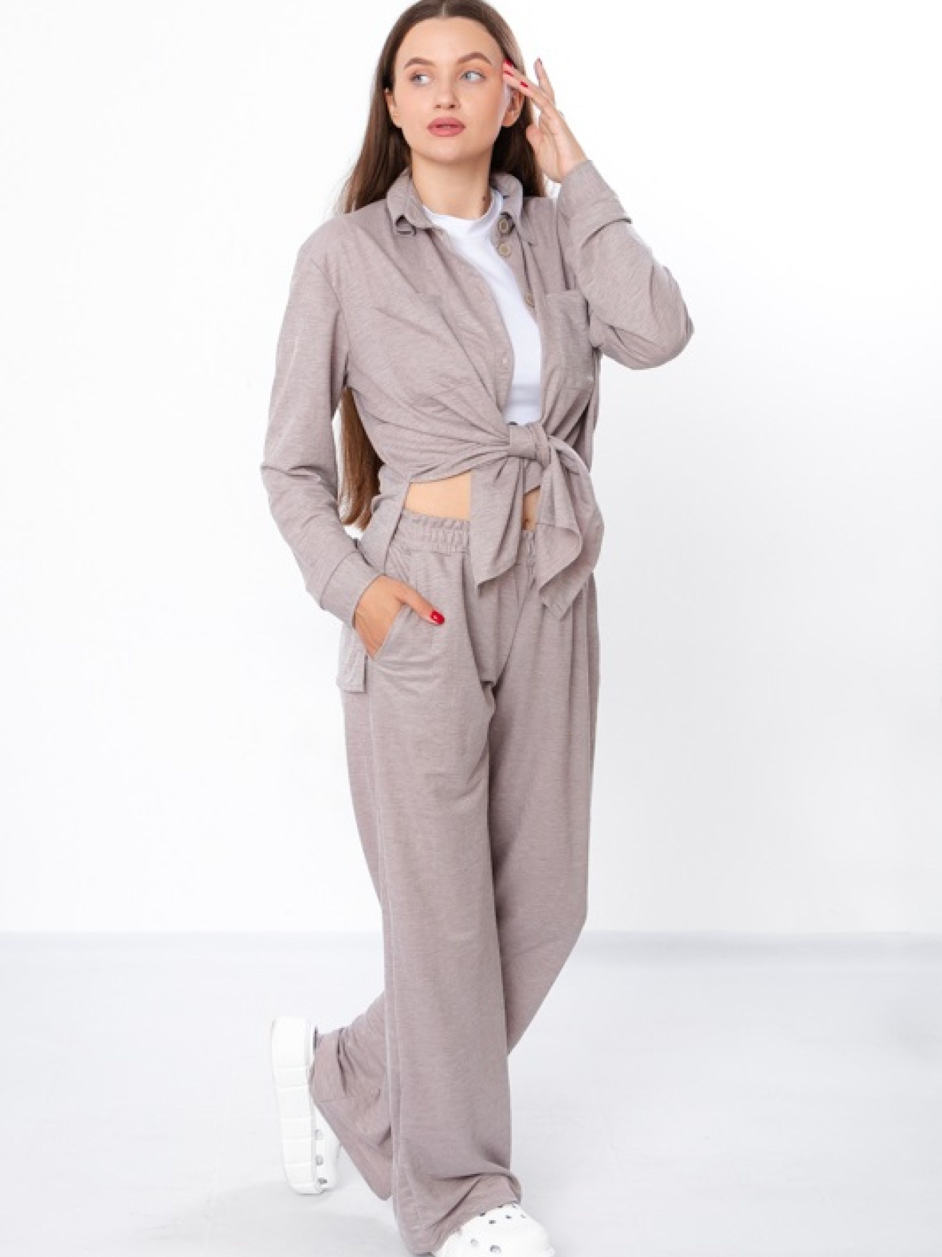 Повсякденний костюм Носи своє модель 8392-116-korichnevij-melanzh Фото