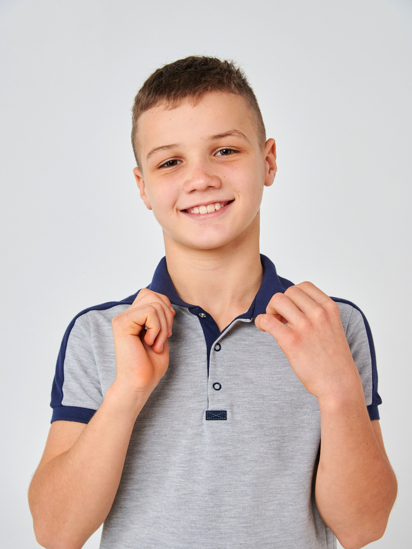 Поло SMIL Модель smil_114119-seryj-melanz Фото