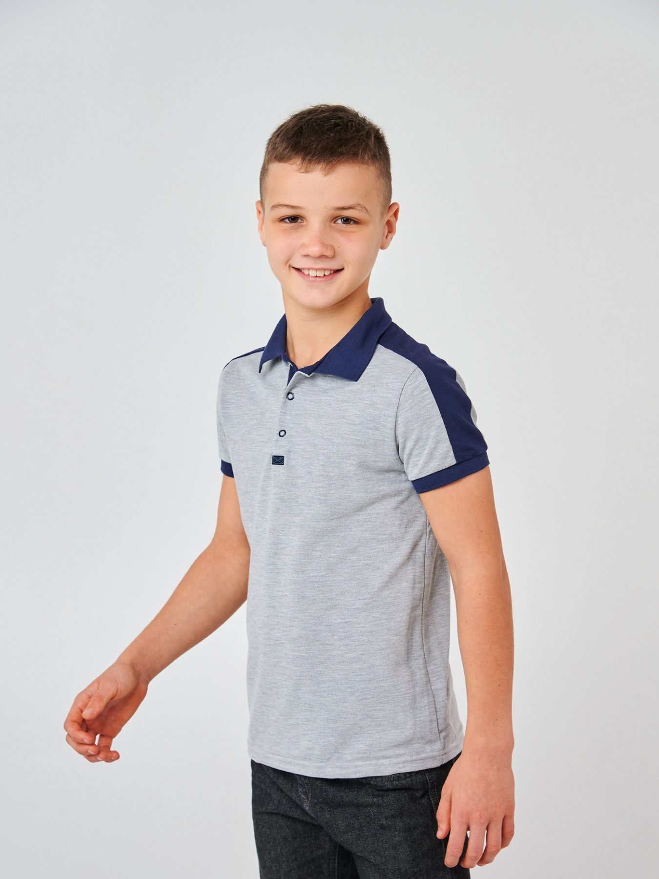 Поло SMIL Модель smil_114119-seryj-melanz Фото