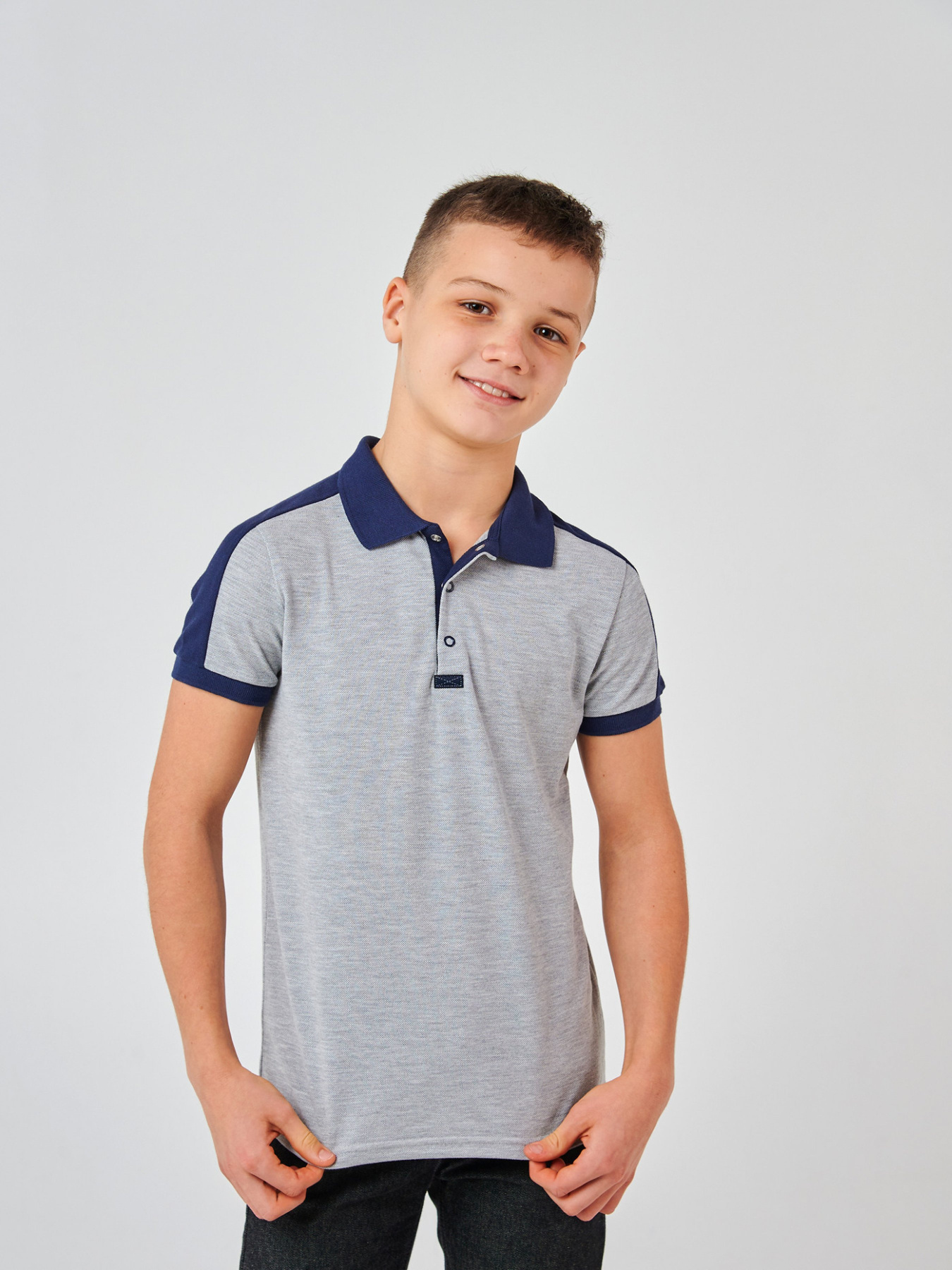 Поло SMIL Модель smil_114119-seryj-melanz Фото