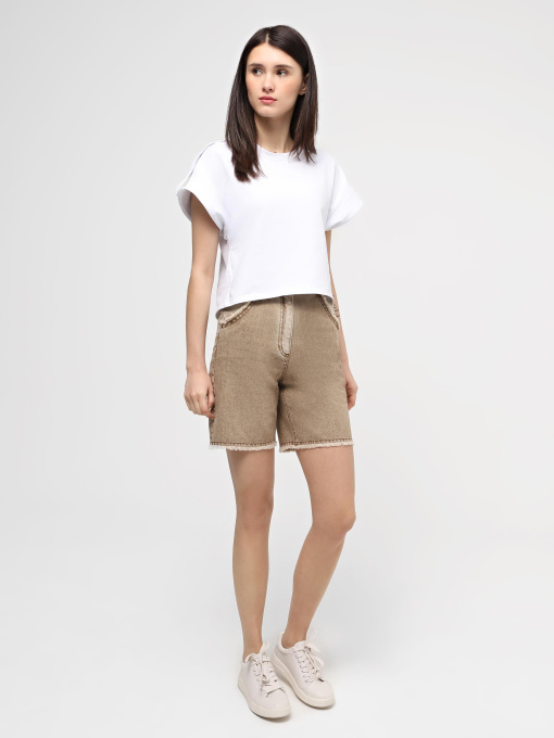 Джинсовые шорты A.G.N.A модель AG-2024-BEIGE Фото