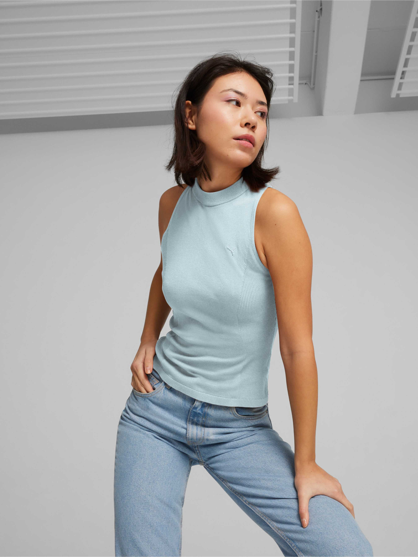 Спортивная майка PUMA Yona Knitted Top модель 624022 Спортивная майка PUMA Yona Knitted Top модель 624022 Фото