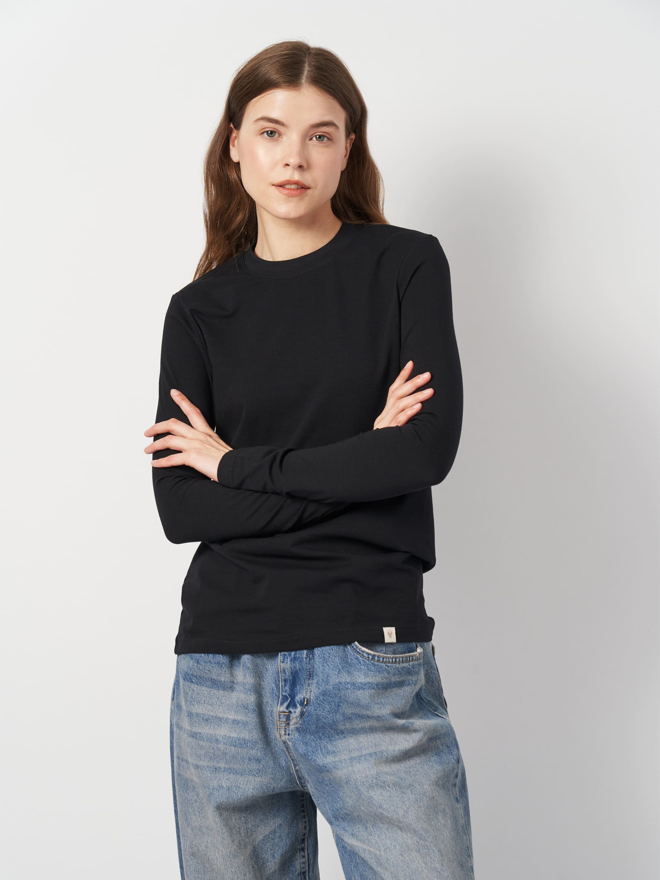 Лонгслів Роза модель 231109_black Лонгслів Роза модель 231109_black Фото