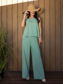 Повсякденний костюм ISSA Plus модель 13451A_оливковый Повсякденний костюм ISSA Plus модель 13451A_оливковый Фото