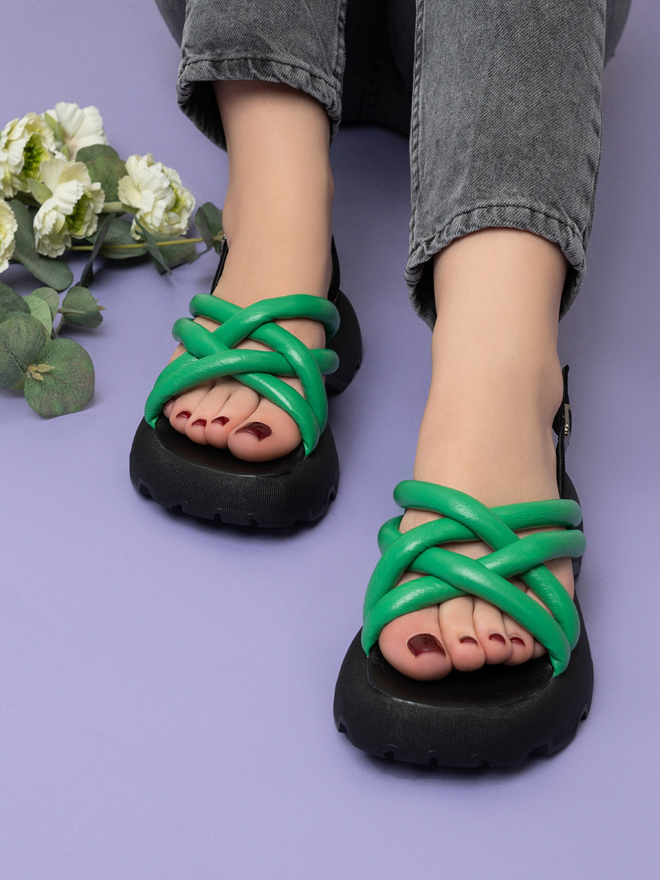 Сандалії ISSA Plus модель OB2-483_зеленый Фото