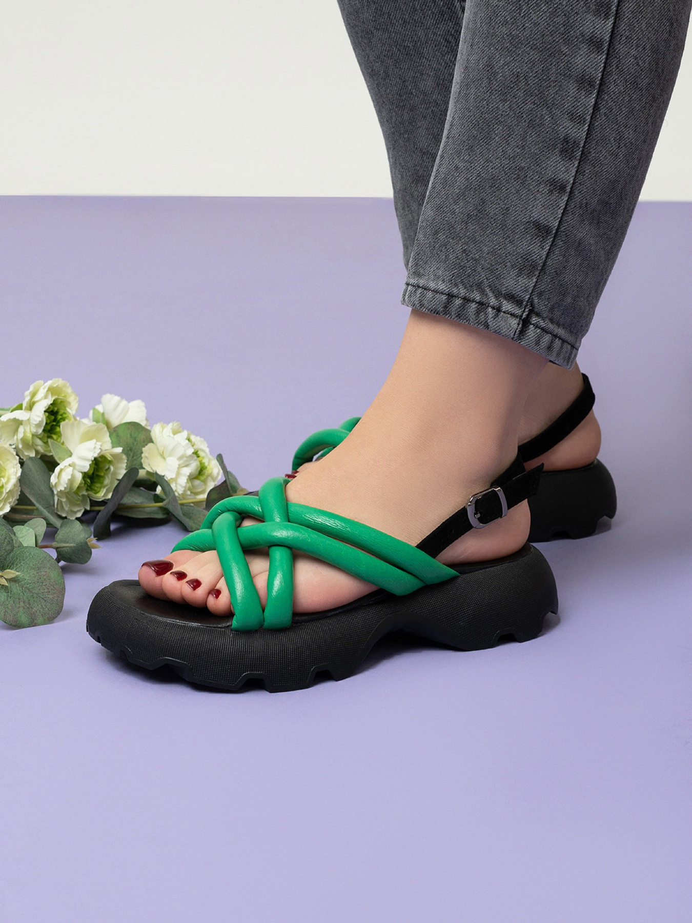 Сандалії ISSA Plus модель OB2-483_зеленый Фото