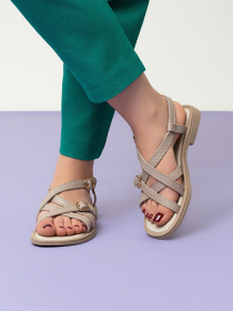 Сандалии ISSA Plus модель OB2-484_бежевый Фото