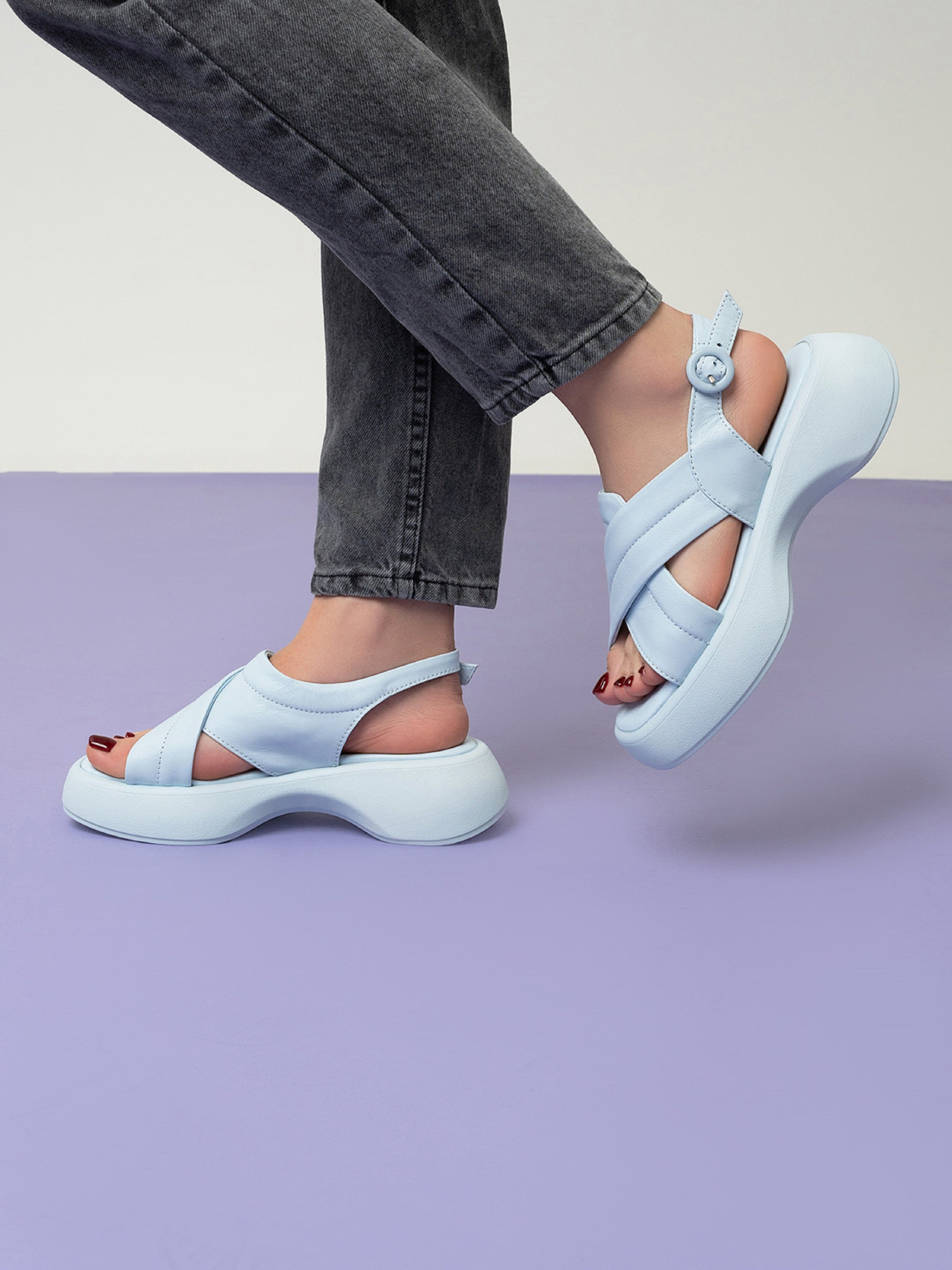 Босоножки ISSA Plus модель OB2-485_голубой Фото