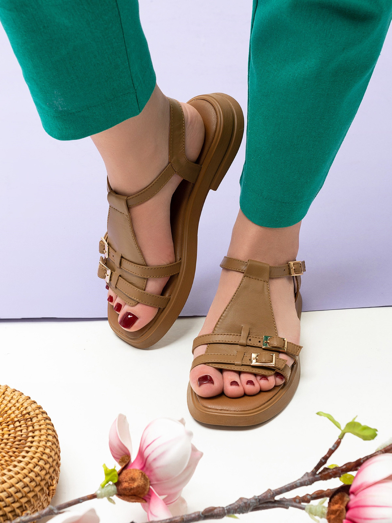 Сандалії ISSA Plus модель OB2-488_коричневый Фото