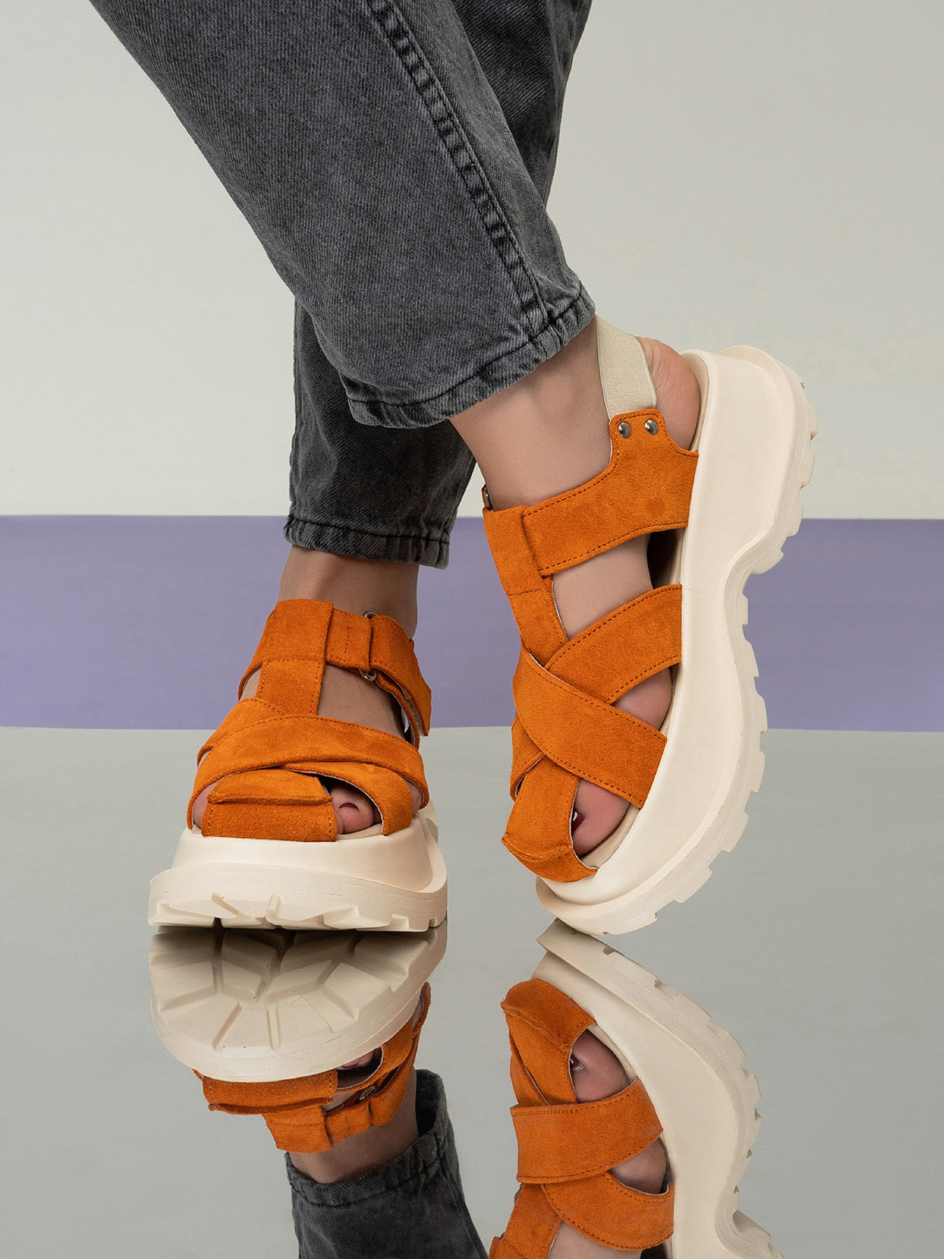 Сандалии ISSA Plus модель OB2-491_оранжевый Фото