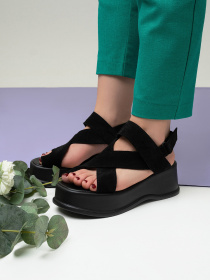 Босоножки ISSA Plus модель OB2-481_черный Босоножки ISSA Plus модель OB2-481_черный Фото