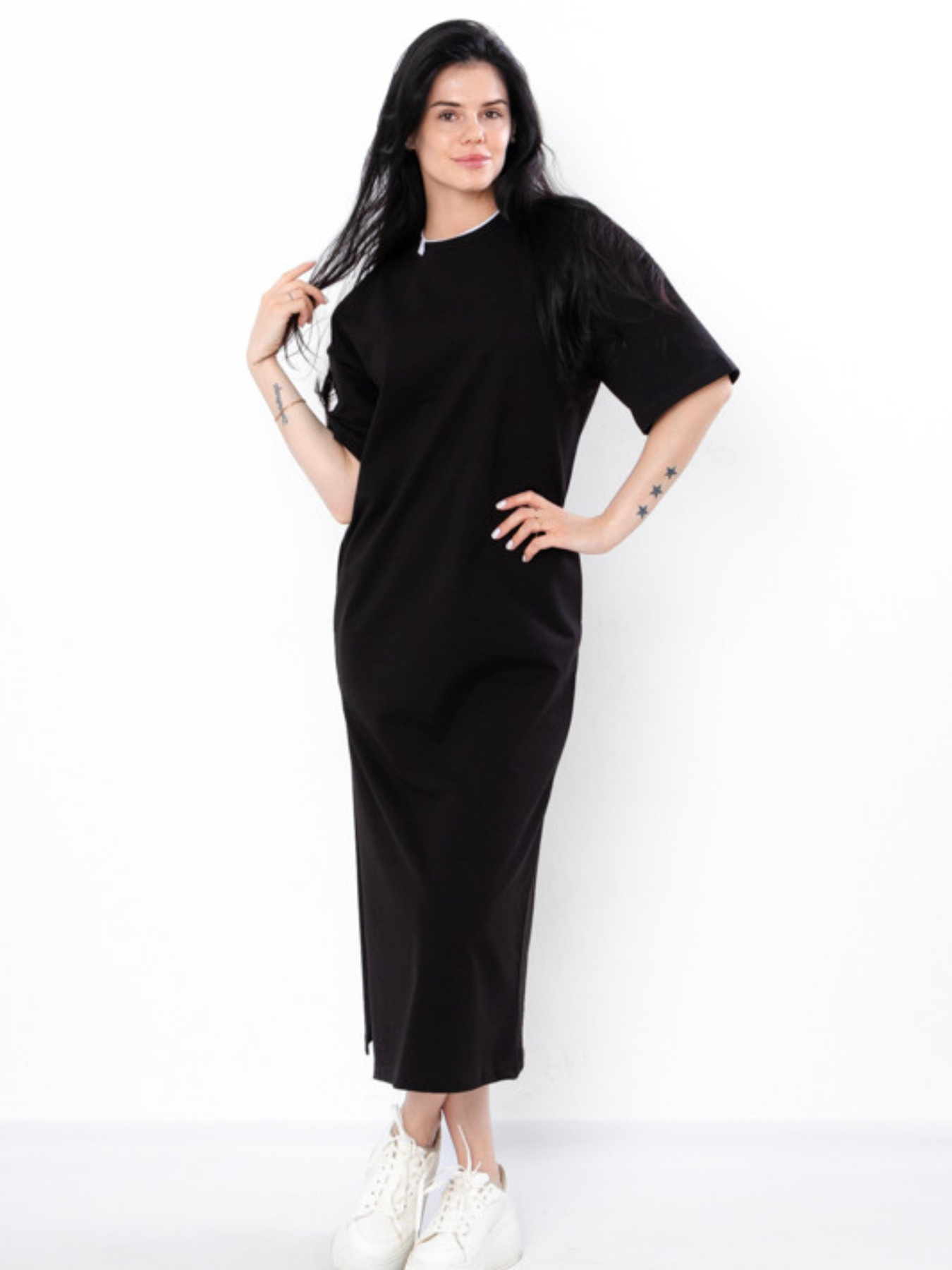 Платье миди Носи своє модель 3377-057-33-chornij Фото