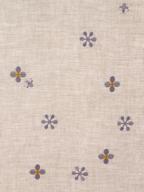 Ранер з льону з машинною вишивкою в натуральному кольорі "Мед" GNIZDO Модель LTRMEHC-002 Фото