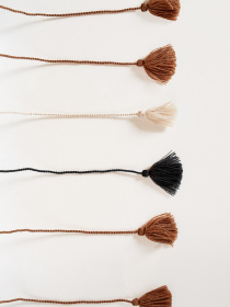 Ранер з льону з машинною вишивкою в кольорі шафран "Мед" GNIZDO модель LTRMEHC-011 Фото