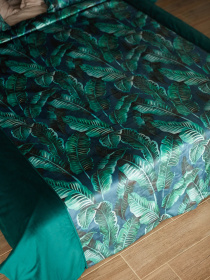 Покривало двостороннє стьобане на ліжко зелений МАЕСТРО модель 106291 Фото