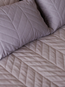 Покривало двостороннє стьобане на ліжко тауп МАЕСТРО Модель 102354 Фото