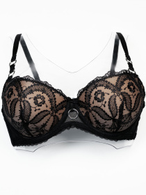 Бюстгальтер ISSA Plus модель BL3-91_черный_бежевый Фото