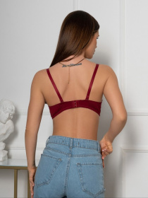 Бюстгальтер ISSA Plus модель BL3-110_бордовый Фото