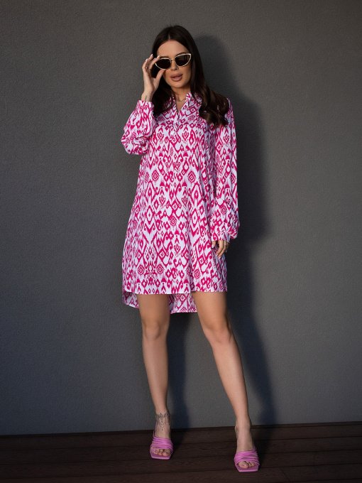 Платье мини ISSA Plus модель 14538_малиновый Фото